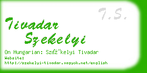 tivadar szekelyi business card